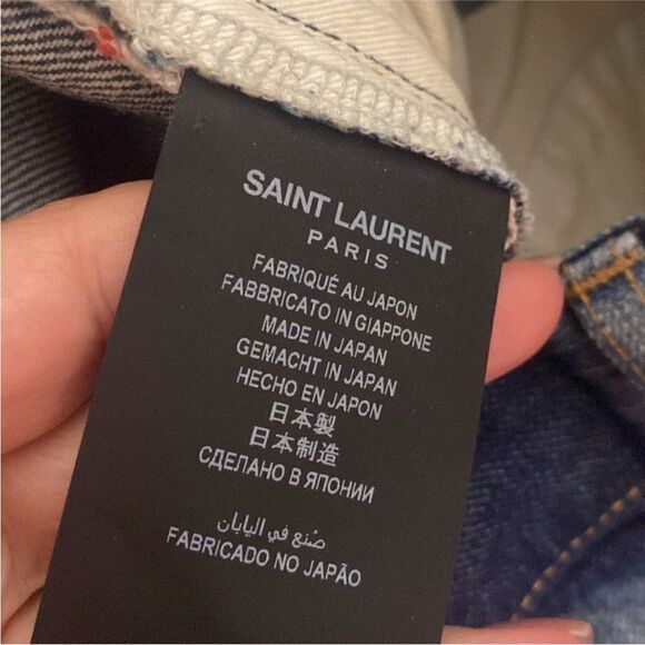 Saint Laurent cropped straight leg high waist jeans, size 25 - Picture 11 of 14